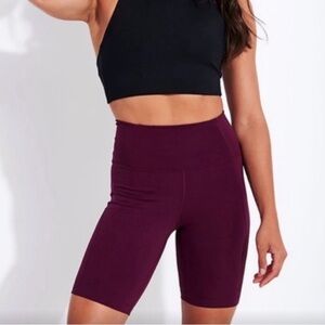 Girlfriend Collective High Rise Plum Biker Shorts